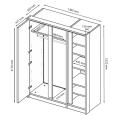 Шафа 3Дв Тібо / Tibo Супер Мат Білий MiroMark TB-23-WM