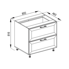 Кухонная секция нижняя Н 80 Ш FAVORIT Марго Мир мебели