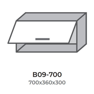 Кухонна секція В09-700 верхня 700 горизонт 300 висота 360 один фасад Модерн Еверест  