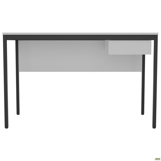Стіл Осло із ящиком (1187х600х750) чорний графіт, Білий AMF