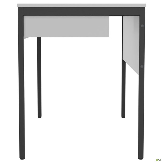 Стіл Осло із ящиком (1187х600х750) чорний графіт, Білий AMF