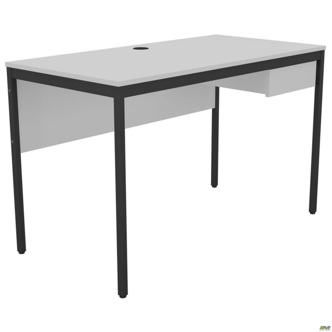 Стіл Осло із ящиком (1187х600х750) чорний графіт, Білий AMF