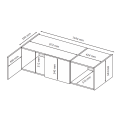 Антресоль 3Дв Дони / Doni Графит MiroMark DN-03-GT