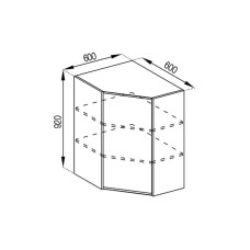 Кухонная секция верхняя 60*60 (h-920) Влада Мир мебели 