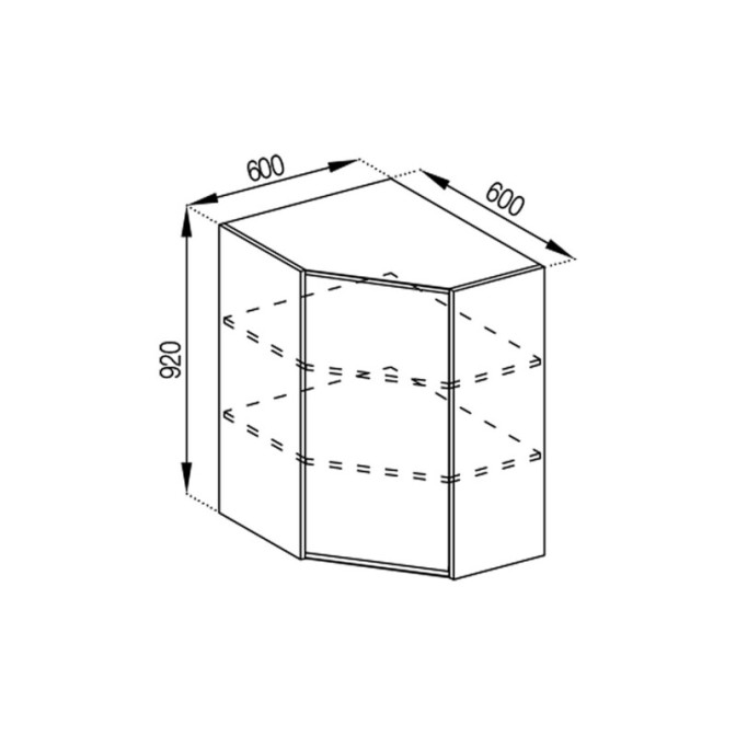 Кухонная секция верхняя 60*60 (h-920) Влада Мир мебели 