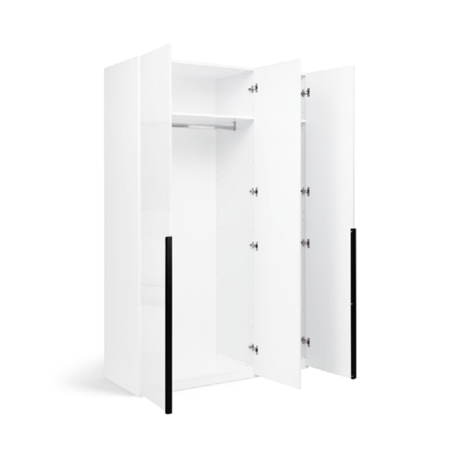 Шафа 3Дв із дзеркалом Міла / Mila Глянець Білий MiroMark MA-13-WB