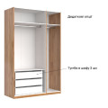 Шафа 3Дв із дзеркалом Міла / Mila Глянець Білий MiroMark MA-13-WB