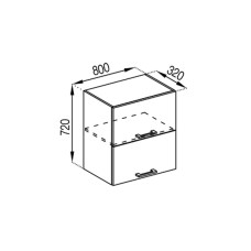 Кухонная секция верхняя В 80 Б Марта Мир мебели 