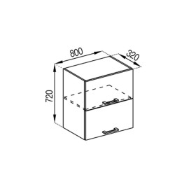 Кухонная секция верхняя В 80 Б Марта Мир мебели 