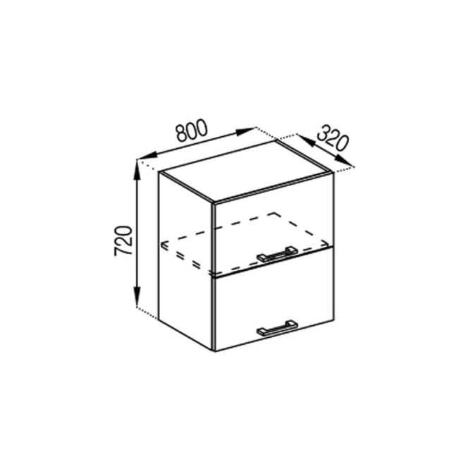 Кухонная секция верхняя В 80 Б Марта Мир мебели 