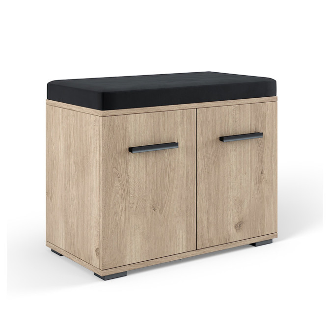 Тумба для взуття Дуб Білий / Чорний Амбре Світ Меблів