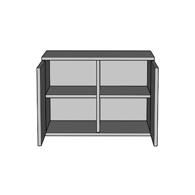 Тумба для взуття Дуб Білий / Чорний Амбре Світ Меблів