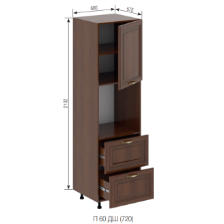 Кухонная секция пенал П 60 ДШ FAVORIT Роксана Мир мебели