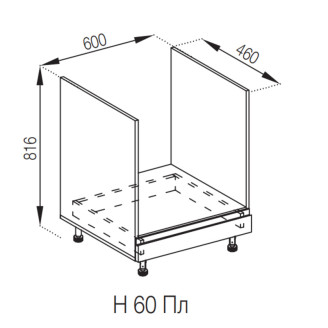 Кухонна секція нижня Н 60Пл LUX Влада Світ меблів