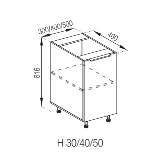 Кухонная секция нижняя Н 50 Алиса Мир мебели