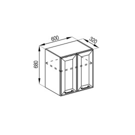Кухонная секция верхняя В 60 під витяжку Марго Мир мебели