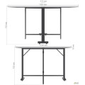 Стол раскладной Fold 2 FL2 1400 (1380/210х1000х750Н) Черный / Антрацит AMF
