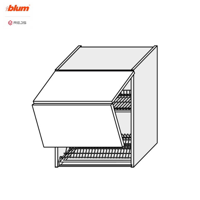 Кухонная секция Миллениум верхняя 60ВС/720 2дв Сушка Aventos Pro Blum + Rejs ML-474W/9003R MiroMark Кухонная секция Миллениум верхняя 60ВС/720 2дв Сушка Aventos Pro Blum + Rejs ML-474W/9003R MiroMark