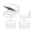Кровать с подъёмным механизмом 1,6x2,0 Меги / Megy Глянец Шиншила Серая MiroMark MG-46-GG