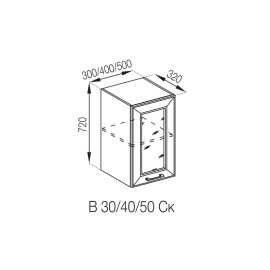 Кухонная секция верхняя В 30 Ск Марго Мир мебели 