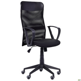 Кресло Ultra/АМФ-7 сиденье А-1/спинка Сетка черная, вставка Скаден черный AMF