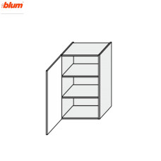 Кухонна секція Мері верхня 50В/720 1дв Pro Blum MR-451W/9003gl MiroMark