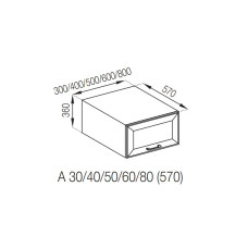 Кухонная секция антресоль А 30 (570) Марго Мир мебели 