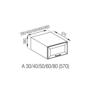 Кухонная секция антресоль А 30 (570) Марго Мир мебели 