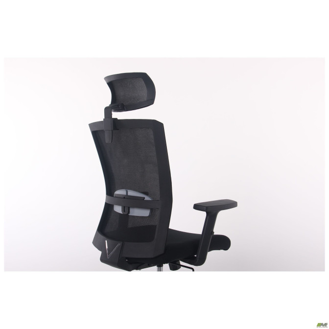 Крісло Uran Black HR сидіння Нест-01 чорна/спинка Сітка SL-00 чорна AMF