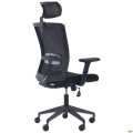 Крісло Uran Black HR сидіння Нест-01 чорна/спинка Сітка SL-00 чорна AMF