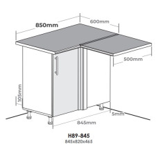 Кухонна секція Н89-845 нижня 845 кут 90