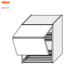 Кухонная секция Миллениум WG верхняя 80ВС/720 2дв Сушка Aventos Pro Blum  +  Rejs ML-488W/01 MiroMark