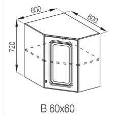 Кухонна секція верхня 60*60 Валенсія Світ меблів