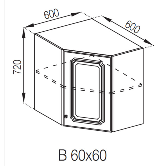 Кухонна секція верхня 60*60 Валенсія Світ меблів