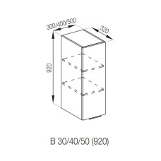 Кухонная секция верхняя В 50 (h-920) Милана Мир мебели