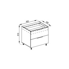 Кухонная секция нижняя Н 80 Ш ( + ВШ) LUX Тина Мир мебели