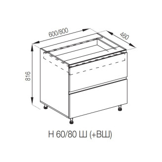 Кухонна секція нижня Н 80 Ш ( + ВШ) LUX Влада Світ меблів Кухонна секція нижня Н 80 Ш ( + ВШ) LUX Влада Світ меблів
