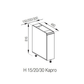 Кухонная секция нижняя Н 15 карго LUX Софи Мир мебели