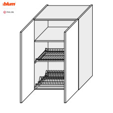 Кухонная секция Миллениум верхняя 80ВС/900 2дв Сушка Pro Blum  +  Rejs ML-584W/9003 MiroMark