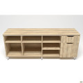 Тумба стационарная Delta DL-402R (1600х400х675мм) Блэквуд Ячменный / Опора Белый беж AMF