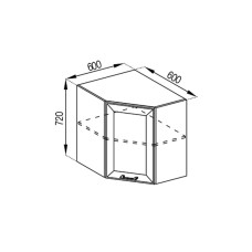 Кухонная секция верхняя 60*60 Марго Мир мебели