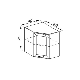 Кухонная секция верхняя 60*60 Марго Мир мебели