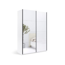 Шафа-купе 1,5х2,1 з дзеркалом2Дв Міла / Mila Глянець Білий MiroMark MA-19-WB