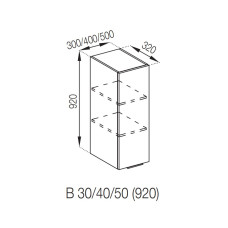 Кухонная секция верхняя В 30 (h-920) Алиса Мир мебели 