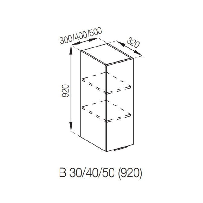 Кухонная секция верхняя В 30 (h-920) Алиса Мир мебели 
