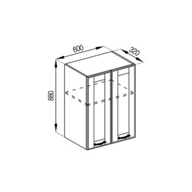 Кухонна секція верхня В 60 під витяжку (h-920) Домініка Світ меблів