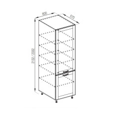 Кухонная секция пенал П 60 Доминика Мир мебели