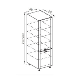 Кухонная секция пенал П 60 Доминика Мир мебели