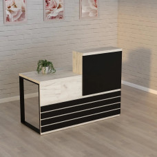 Ресепшин-5 стіл стійка 1400 Дуб Крафт Білий Гамма стиль