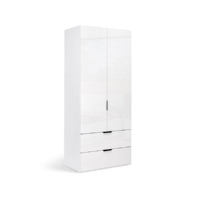 Шафа 2Дв 2Ящ Міла / Mila Глянець Білий MiroMark MA-12-WB